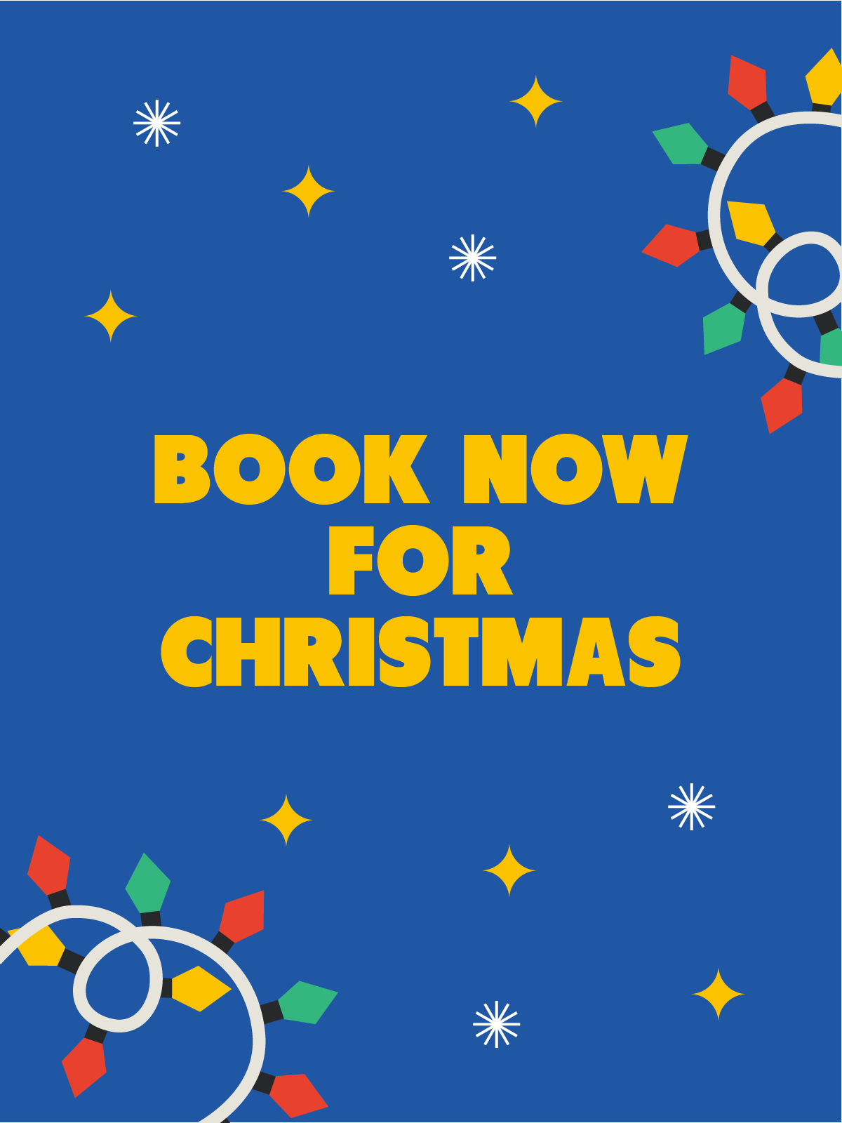 Book now for Christmas