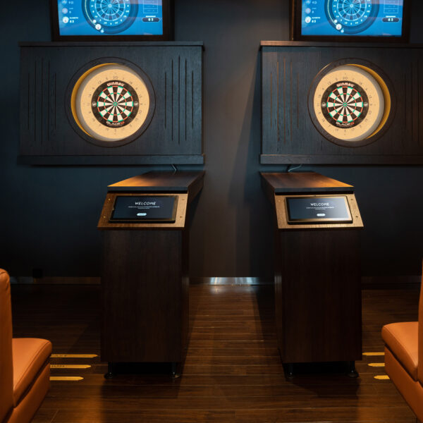 Interactive darts game at a venue in Sheffield