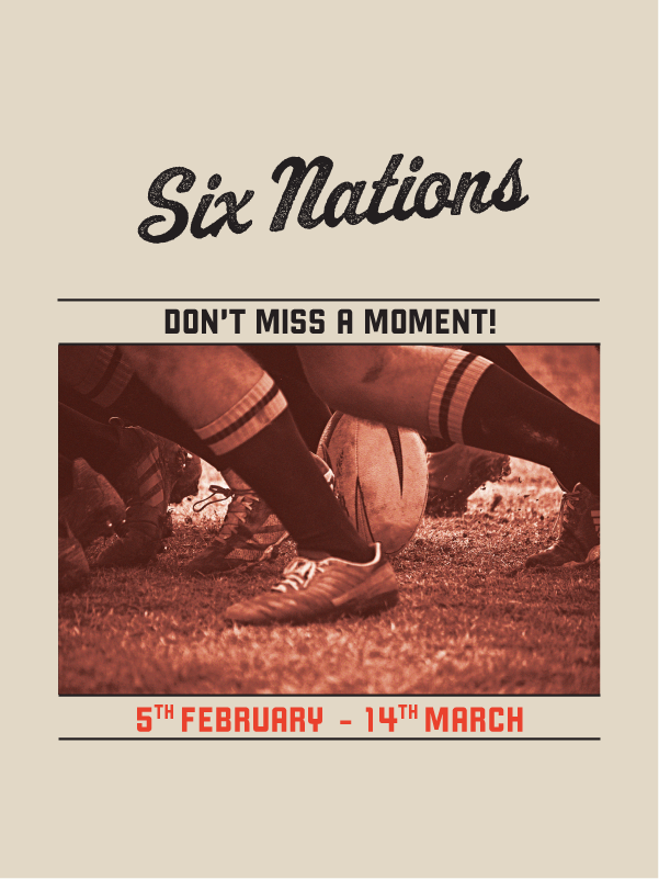 Six Nations Live Rugby 26 at The Common Room