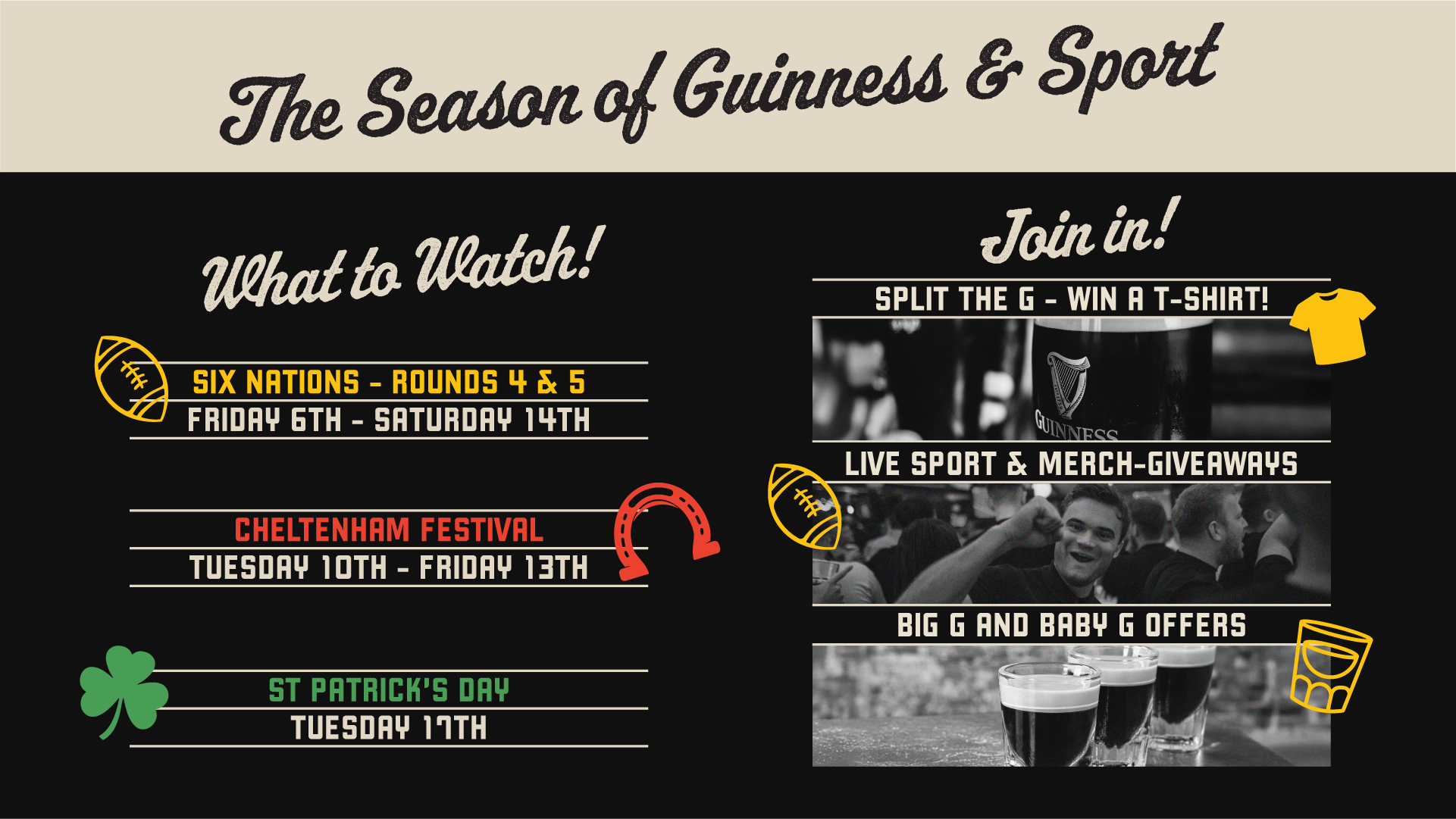 Guinness live sport. Sheffield's original sports bar